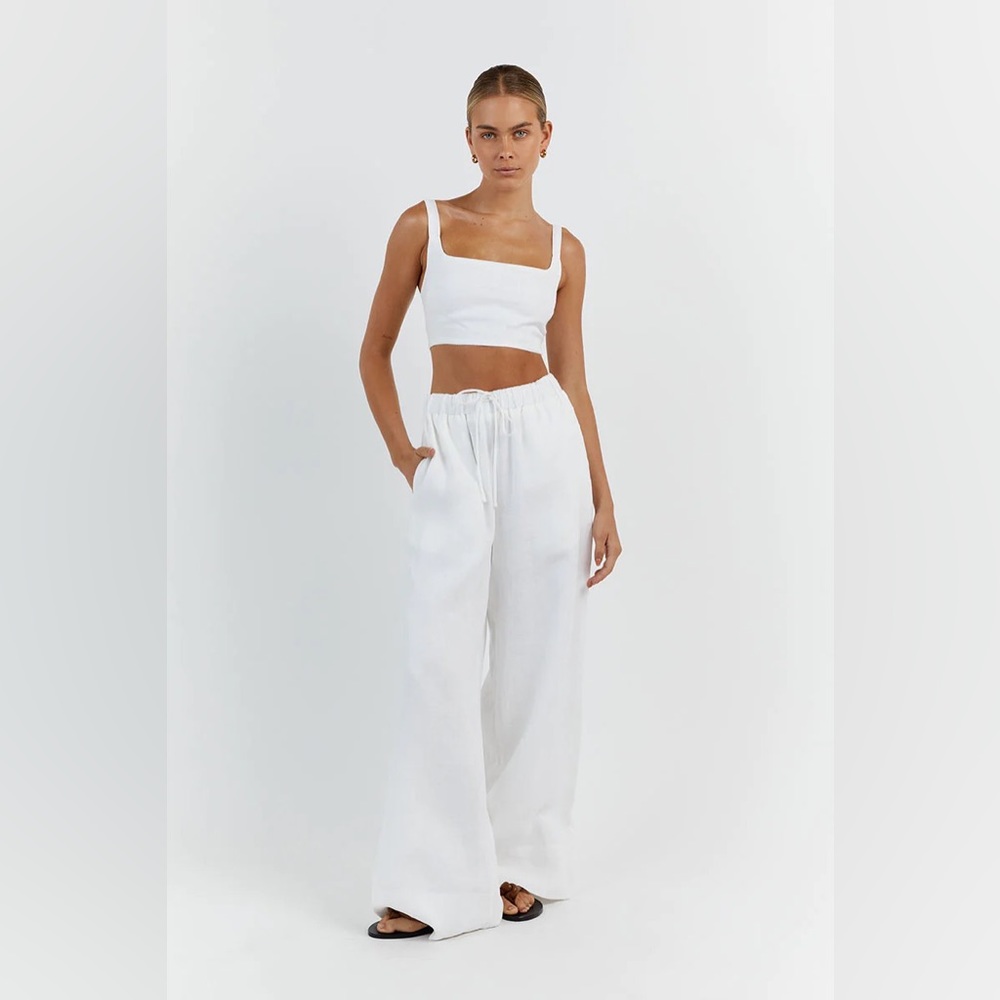 NWT DISSH LINEN DRAWSTRING TROUSERS